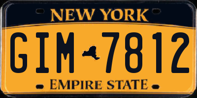 NY license plate GIM7812