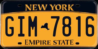 NY license plate GIM7816