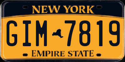 NY license plate GIM7819