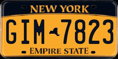 NY license plate GIM7823