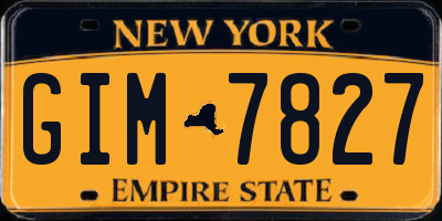 NY license plate GIM7827