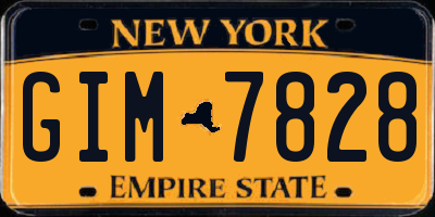 NY license plate GIM7828