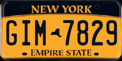 NY license plate GIM7829