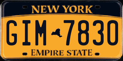 NY license plate GIM7830