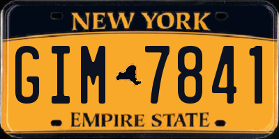NY license plate GIM7841