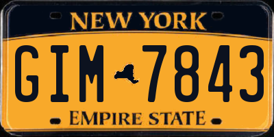 NY license plate GIM7843