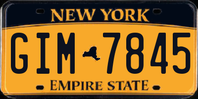 NY license plate GIM7845