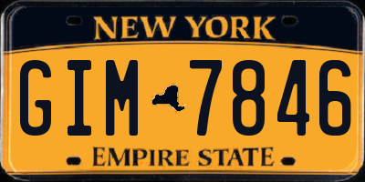 NY license plate GIM7846