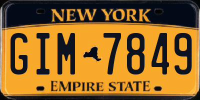 NY license plate GIM7849