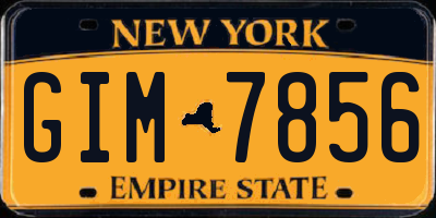 NY license plate GIM7856