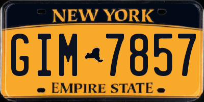 NY license plate GIM7857
