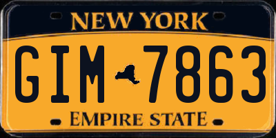 NY license plate GIM7863