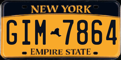 NY license plate GIM7864