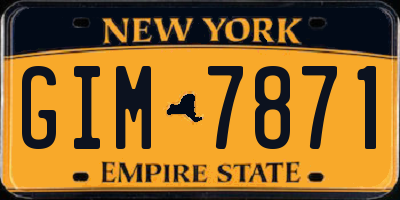NY license plate GIM7871