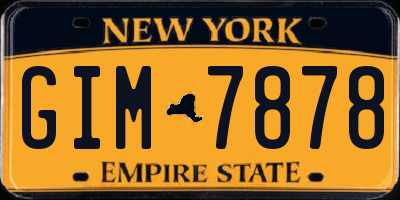 NY license plate GIM7878