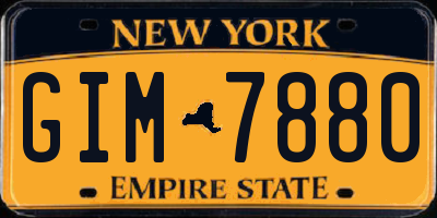 NY license plate GIM7880