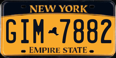 NY license plate GIM7882