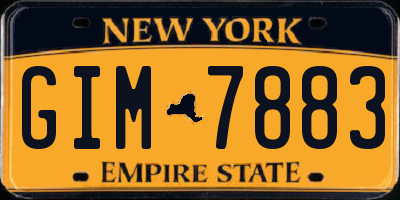 NY license plate GIM7883