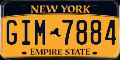 NY license plate GIM7884