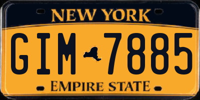 NY license plate GIM7885
