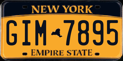 NY license plate GIM7895