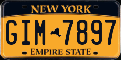 NY license plate GIM7897