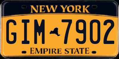 NY license plate GIM7902