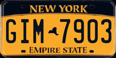 NY license plate GIM7903