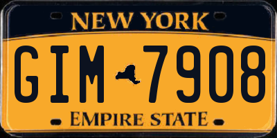 NY license plate GIM7908