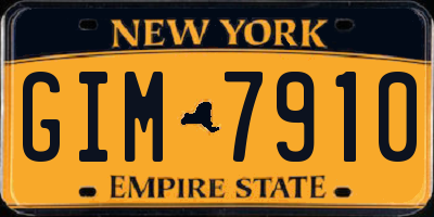 NY license plate GIM7910