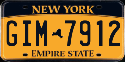 NY license plate GIM7912