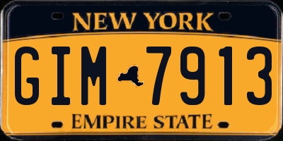 NY license plate GIM7913