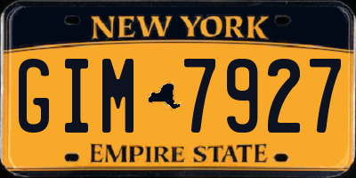 NY license plate GIM7927