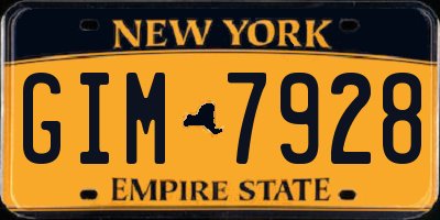 NY license plate GIM7928