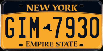 NY license plate GIM7930