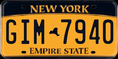 NY license plate GIM7940