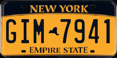 NY license plate GIM7941