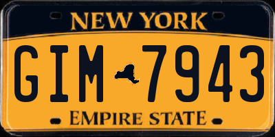 NY license plate GIM7943