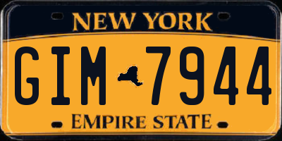 NY license plate GIM7944