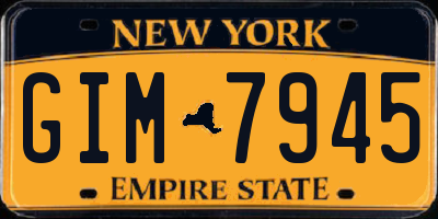 NY license plate GIM7945