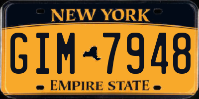NY license plate GIM7948