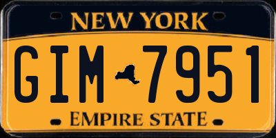 NY license plate GIM7951