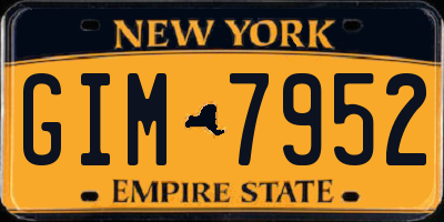 NY license plate GIM7952