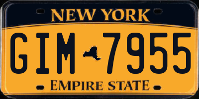 NY license plate GIM7955