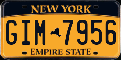 NY license plate GIM7956