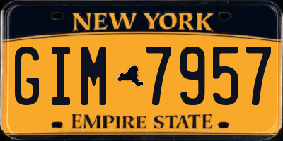 NY license plate GIM7957