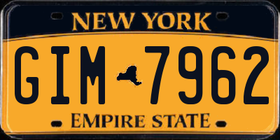NY license plate GIM7962