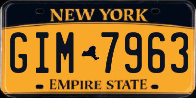 NY license plate GIM7963