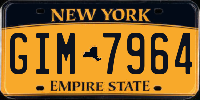 NY license plate GIM7964