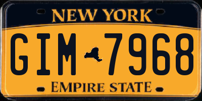NY license plate GIM7968